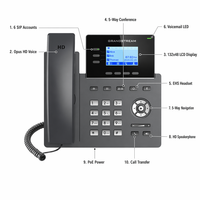 GrandStream GRP2603P Telefono IP Gigabit PoE a 6 Linee SIP con Sistema Operativo Linux, Voce HD, Opus VoIP, Telefono Desktop per Call Center Aziendale a 5 Vie