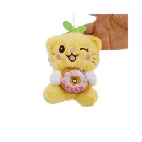 Schattig pluche fruitkat sleutelhanger/tasbedel/pop sleutelhanger