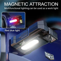 Senter Gantungan Kunci Mini Tipe C Dapat Diisi Ulang Sumber Cahaya Ganda Kecerahan Tinggi Senter LED Portabel
