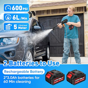 Pistola de Lavado Inalámbrica de Alta Presión con Batería de Litio de 24V 48V, Lavadora de Autos Portátil Inalámbrica - Product Image 5