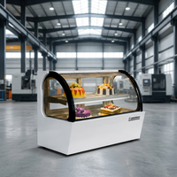 Vitrine à gâteaux ovale miniature QR550A, refroidissement par air, contrôle numérique, dégivrage automatique