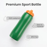Bouteille d'eau en plastique souple de 1000 ml en gros, légère, réutilisable pour le sport, la course et les activités de plein air
