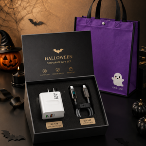 Sac fourre-tout d'Halloween personnalisé en non-tissé avec impression de logo, sac cadeau réutilisable et écologique, disponible en noir, orange, violet et blanc - Product Image 4