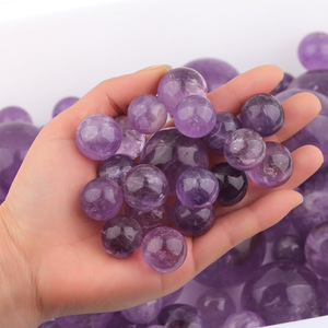 Bola de cristal de amatista Natural para decoración del hogar, bolas de cristal de amatista para brujería, curación, 7 estrellas - Product Image 2