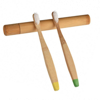 Ensemble de brosses à dents écologiques biodégradables en bambou, brosse à dents en bambou, brosse à dents en bambou au charbon de bois