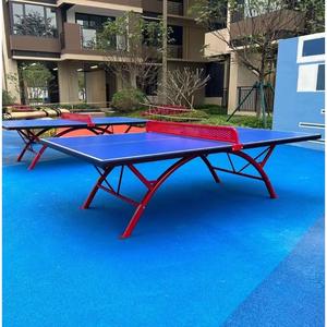 Mesa de ping-pong para exteriores con tablero de 18 mm, estructura de 30x50 mm resistente a la intemperie, para escuelas, parques y comunidades, estándar de Guangdong - Product Image 1