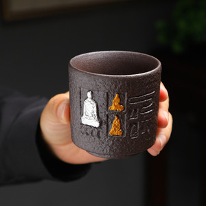 Tazze MSH 120ml in Ceramica Rustica Giapponese e <span class=keywords><strong>Turca</strong></span> per Acqua e Caffè, Senza Manico - Product Image 3