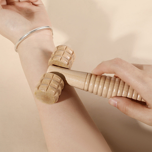 Usine en bois visage masseur corps <span class=keywords><strong>bras</strong></span> jambe cou Anti Cellulite en bois visage rouleau visage bois thérapie outil Maderotherapy - Product Image 5