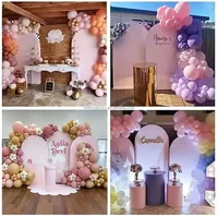Housse d'Arche de Mariage Élastique en Spandex Épais pour Support de Fond, Décoration de Fête d'Anniversaire et Arrière-plan Photo Couleur Unie