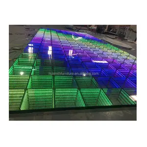 Outdoor DMX Interactive 3D Infinity Mirror Video Light 64 Pixels Led Magnetic Dance Floor