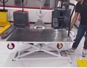 कस्टम चल कार्गो लोड इलेक्ट्रिक लिफ्ट कैंची प्लेटफॉर्म ट्रॉली इलेक्ट्रिक मैनुअल लिफ्ट टेबल - Product Image 4