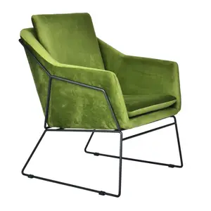 绿色sessel设计出口现代休闲俱乐部sillon puff fauteuil velours poltronas放松椅子靠垫沙发和扶手椅