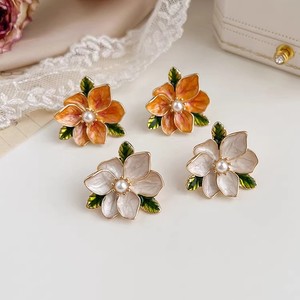 ต่างหูแบบติดหูสไตล์ฝรั่งเศส ดีไซน์เก๋ไก๋ ประดับมุกเทียมรูปดอกพุด สำหรับผู้หญิง สไตล์ป่าไม้ สวยสง่า ดีไซน์เฉพาะตัว ของขวัญสุดประณีต - Product Image 3