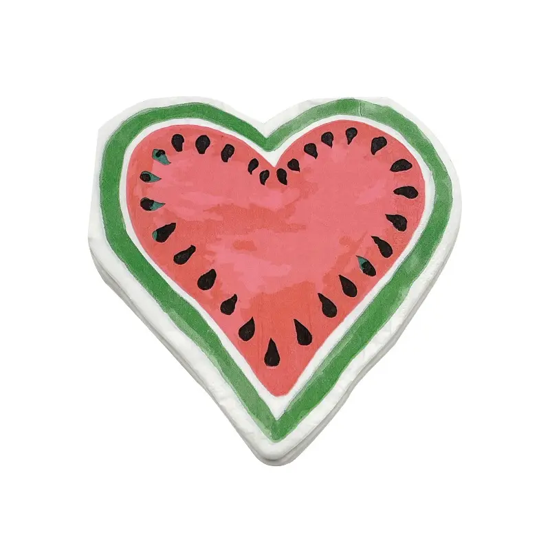 Theme Party Custom Logo Melon Pattern Heart Shaped Print Paper Napkin Valentine's Day Gift Ideas 2023