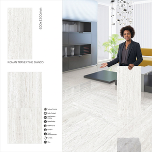 Dalles de porcelaine grand format 600x1200mm Royal Satvario, finition brillante polie - Product Image 4