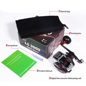 NEWMAJOR 6.5kg 6.3:1 <span class=keywords><strong>2</strong></span> + 1BB elettronica Baitcasting mulinello sinistro/destro lago da pesca mulinello colata in Nylon in metallo - Product Image 3