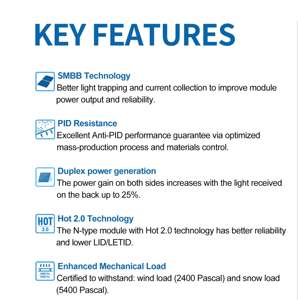 Paneles Solares EITAI <span class=keywords><strong>de</strong></span> 720w con 30 Años <span class=keywords><strong>de</strong></span> Garantía, Panel Monofacial y Bifacial TOPcon <span class=keywords><strong>de</strong></span> 700w Tipo N, Precio <span class=keywords><strong>de</strong></span> <span class=keywords><strong>Almacén</strong></span> en la UE, para Sistemas Solares Domésticos - Product Image 2
