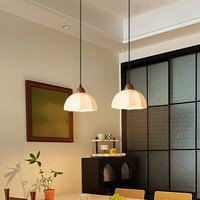 Nouveau design et décoration de style chinois LED style italien forme spéciale suspension antique E27 lustres de plafond en noyer