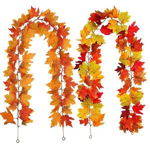 Vignes artificielles d'érable d'automne Zongwang, feuilles en soie de 10 cm à 30 cm pour décorations de Thanksgiving et d'Halloween - Product Image 3