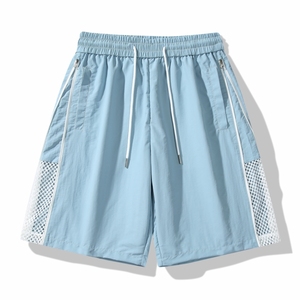 กางเกงขาสั้นของเด็กผู้ชายแบบมีซิปด้านข้างกางเกงตาข่าย2025ระบายอากาศได้ดีใหม่แฟชั่นผ้าไอซ์ซิลค์แนวสปอร์ตกลางแจ้งแบบสปอร์ตสวมใส่สบายปรับแต่งโลโก้ได้ตามต้องการ - Product Image 1