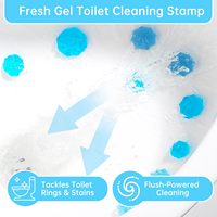 12 Petites Fleurs en Plastique - Gel Nettoyant Désodorisant et Parfumant pour Toilettes et Salles de Bain