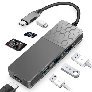 סוג C רכזת 7 ב 1 USB3.0 HDMI 4K30Hz פ"ד SD TF עגינה תחנת USB Hub עבור Macbook Pro
