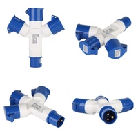 Prise industrielle multifonctionnelle, connecteur en T, type Y, IP44, étanche et anti-poussière, contact en cuivre 16A/32A, prise 380V