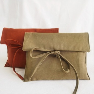 Chuanghua BSCI Factory Price Recyclable Linen Dust <b>Gift</b> Bag Cosmetic Packaging Personalised <b>Envelope</b> Flap Linen Pouch - Product Image 6