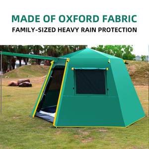 Premium Hava Koşullarına Dayanıklı Açık Hava Oxford Kumaş Su Geçirmez Aile Çadırı, Güçlü Yağmur Koruması için Güneşlik Uzantılı - Product Image 5