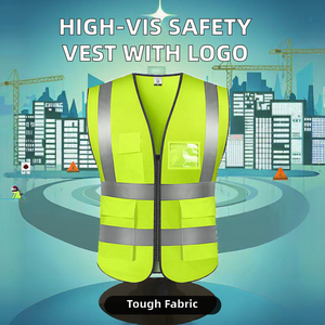 เสื้อกั๊กนิรภัยโพลีเอสเตอร์พรีเมียมปรับแต่งได้ ทนทาน มองเห็นได้ชัดเจน สะท้อนแสง กันน้ำ พร้อมโลโก้ สำหรับการมองเห็นทั้งกลางวันและกลางคืน - Product Image 2