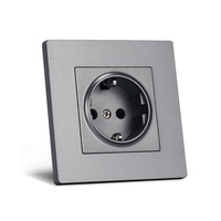 Interrupteur et prise murale électriques standard UE avec mise à la terre standard 250V 16A, panneau PC, prise Schuko, prise allemande