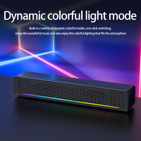 Barre de son Bluetooth, 20W, LED RGB, avec lumières, haut-parleur ménager, connexion à la télévision ou PC