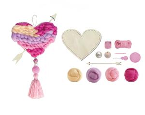 Kit de bricolage <span class=keywords><strong>VOSAN</strong></span> : Créez votre propre tapisserie murale en laine en forme de cœur – Animaux, nature, éducatif pour enfants, fait main, décoration murale, jouet de couture STEM - Product Image 1