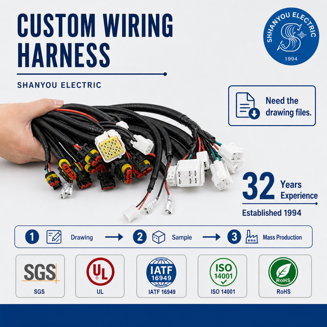 OEM Wire Harness Manufacturer Customized Medical/5G/Industrial/Agricultural/CAR AC Wire Harness Complete