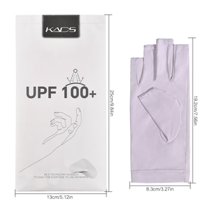 Gants de protection pour les ongles, résistants aux UV, demi-doigts, respirants, en fibre acrylique, pour la manucure et la lampe à gel - Product Image 3