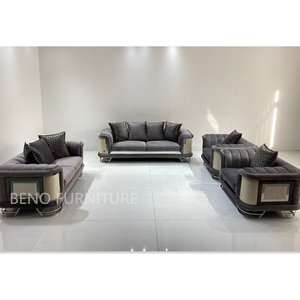 Sofá Lounge de Lujo 1123Seat con Patas de Acero Inoxidable Dorado para Hogar, Hotel, Villa, Apartamento, Sala de Estar, Dormitorio, Bar - Product Image 1