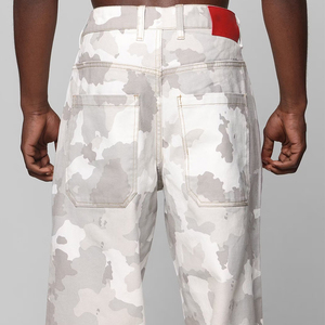 بناطيل مموهة بنطلون كلاسيكي مطبوع حسب الطلب فضفاض عالي الخصر بنطلون وسراويل للرجال مضادة للتجاعيد - Product Image 5