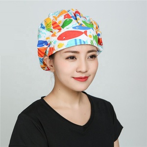 Gorro de Trabajo con Dibujos Animados de Mascotas, Gorro de Médico, Enfermera, Doctor, Unisex, 100% Algodón, para Salón de Belleza - Product Image 2