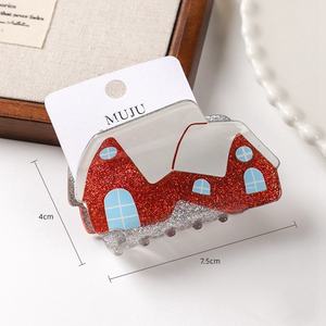 Pinza de Pelo Navideña, Pinza Acrílica Linda, Accesorio para el Cabello para Mujeres y Niñas, Regalos para Fiestas y Festivales - Product Image 2