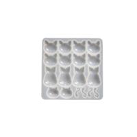 M54763 Handgefertigte Katzenkopf-Kätzchen-Rückenschatten-Form mit Schwanz, Flüssigkeitsform für Freunde, Epoxidharz-Silikonform