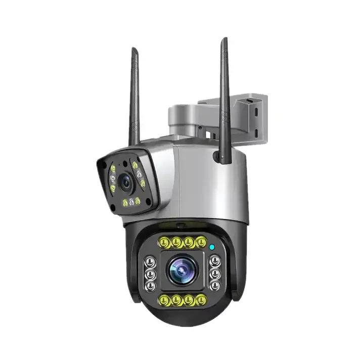 B2B V380 4MP ống kính kép Wifi PTZ máy ảnh tầm nhìn ban đêm Màn hình kép ngoài trời cctv IP Camera không dây an ninh giám sát máy ảnh