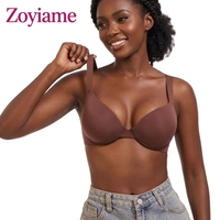 Soutien-gorge push-up sexy Zoyiame grande taille avec armatures, sans coutures, à bord souple, fermeture à quatre agrafes pour poitrine généreuse et décolleté