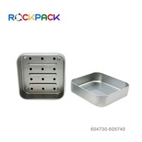 Boîte à savon carrée en aluminium de 100 ml et 180 ml, vente en gros, étui à savon portable en aluminium