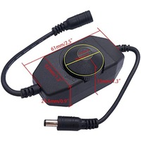 Bande LED DC12V-24V lumières gradateur PWM contrôleur de gradateur rotatif gradateur en ligne pour guirlandes lumineuses à LED lumières de Noël
