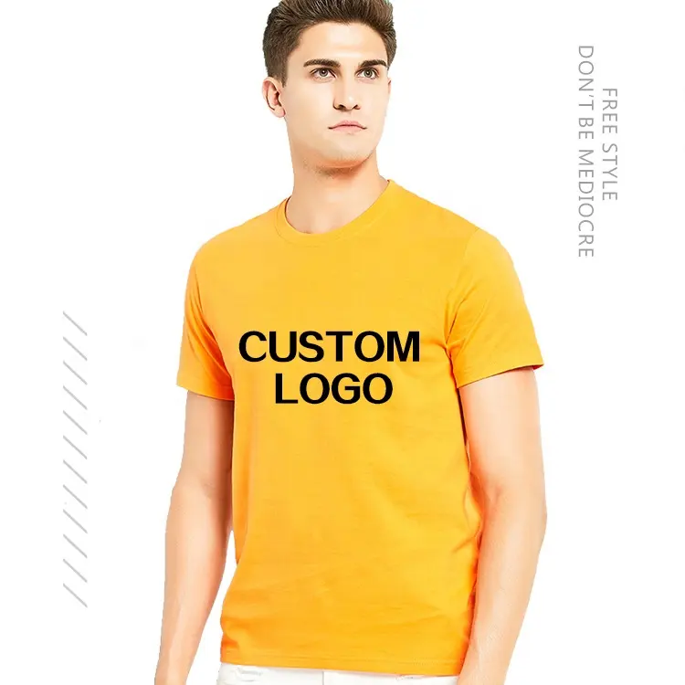 High Quality 100% Cotton Plus Size Sport Boy Plain Blank Men T-shirt with Custom Brand Logo