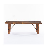 Bangku Lipat Serbaguna dari Bambu Alami, Penyangga Pot Bunga, Platform Kisi-Kisi - Desain Pedesaan Pastoral, Mudah Dibongkar