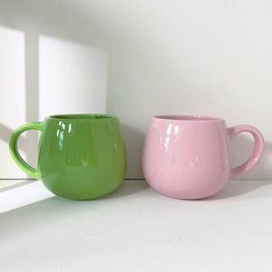 <b>Ceramic</b> <b>Cup</b> 301-400ml Gradient Design For Home Office Use Microwave Safe Reusable Couple Breakfast <b>Cup</b> White Color - Product Image 3