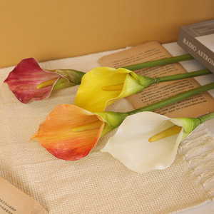 Lirios de Cala Artificiales Ruilisi, Mini, 2 Amarillos, 3 Marrones, 10 Blancos, 21 para Decoración de Bodas y Hogar - Product Image 1