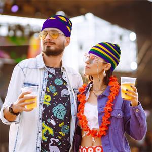 Nouvelle Mode Mardi Gras Chaud Beaine Chapeau Bonnet Bonnet Tricot Chapeau pour <span class=keywords><strong>Carnaval</strong></span> Parade pour Halloween Noël Nouvel An Célébrations - Product Image 4