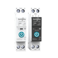 Interruptor Inteligente para Hogar TONGOU API TUYA WIFI 1P 63A, Montaje en Riel DIN, Medición de Relé, Capacidad de Interrupción de 10ka, Tipo MCB, Miniatura